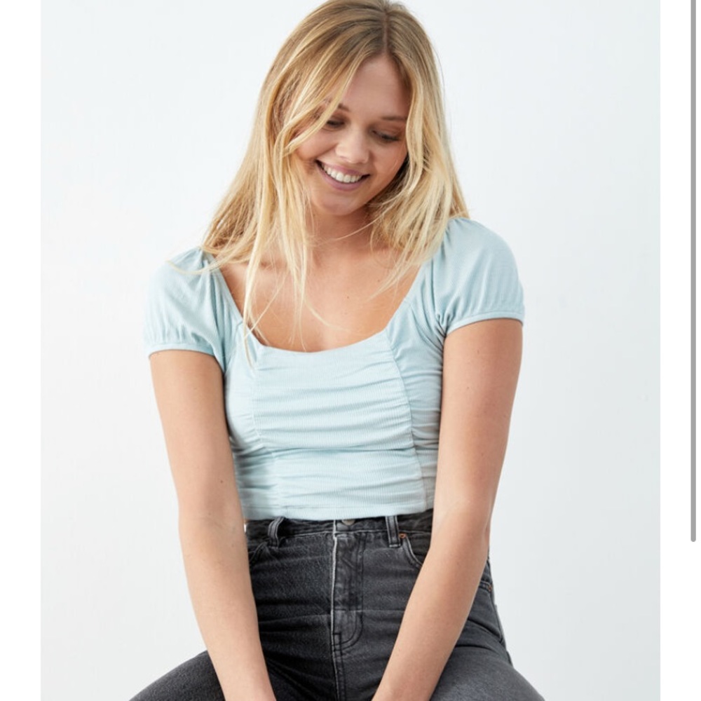 ☼ NWT Blue Pacsun Crop Top - Picture 2 of 7